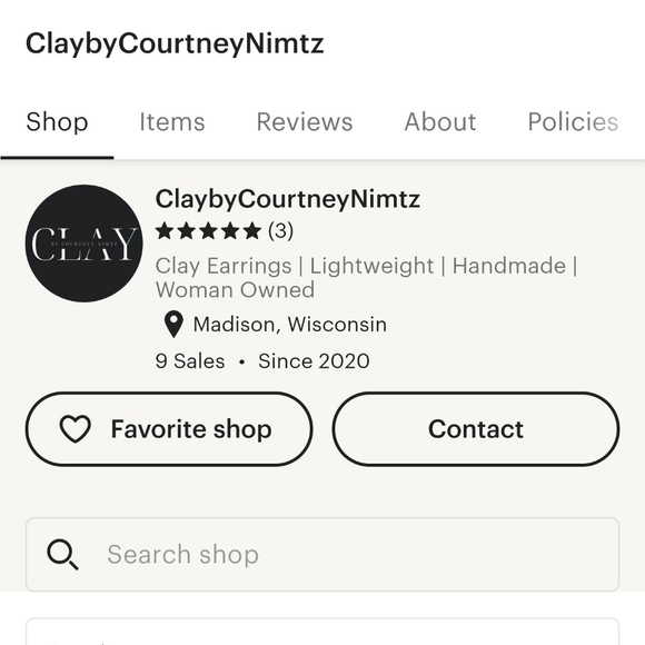 Handmade Clay Earrings- Clay by Courtney Nimtz - Picture 4 of 4